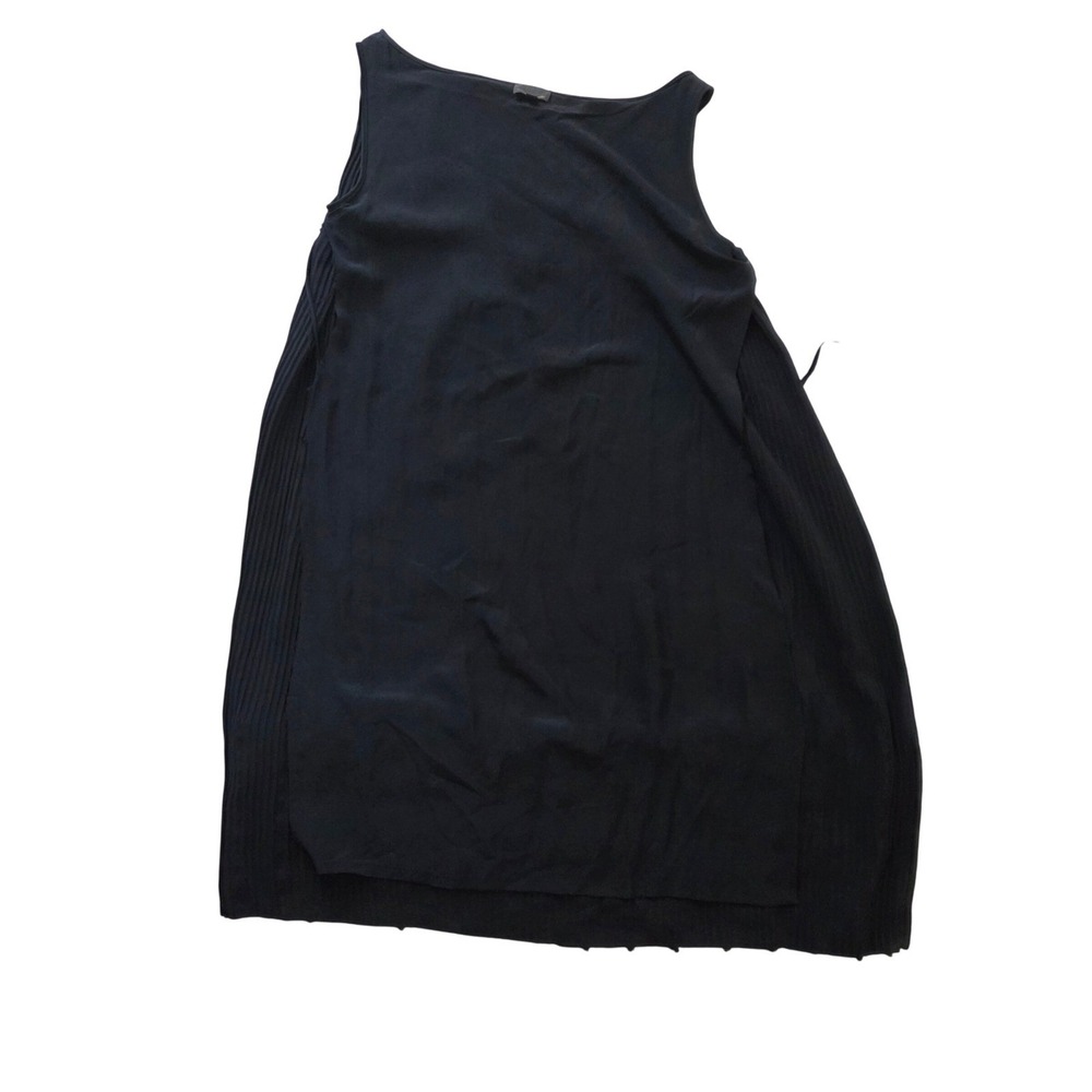 FENDI‎ Italy Black Dress Pleated Fringe Trim Sleeveless Elegant - Picture 8 of 9